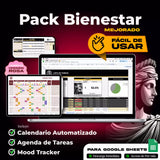 Pack Semi Dios - 12 plantillas en Google Sheets para dominar hábitos, finanzas y mentalidad (vista 6) — vista 6