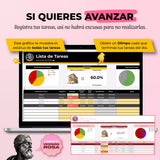 Agenda de Tareas en Google Sheets mostrando lista de prioridades y vista semanal organizada (vista 2) — vista 2
