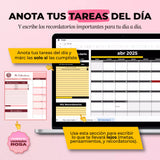 Calendario Automatizado en Google Sheets mostrando vista mensual con eventos y planificación anual (vista 3) — vista 3