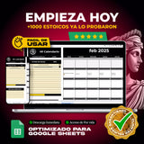 Calendario Automatizado en Google Sheets mostrando vista mensual con eventos y planificación anual (vista 4) — vista 4