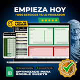 Plantilla Gestión de Emprendimiento en Google Sheets mostrando panel de ingresos, gastos y tareas del negocio (vista 4) — vista 4