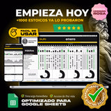 Tracker de Hábitos en Google Sheets mostrando racha diaria activa y resumen mensual de cumplimiento (vista 5) — vista 5