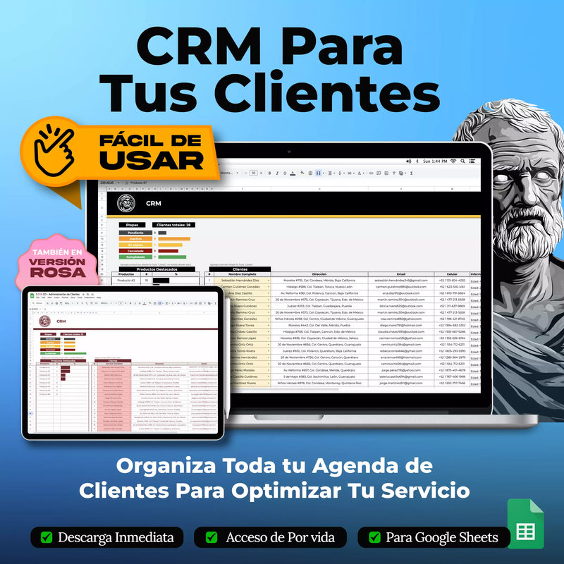 Pack Emprendimiento Google Sheets - contenido incluido en el pack