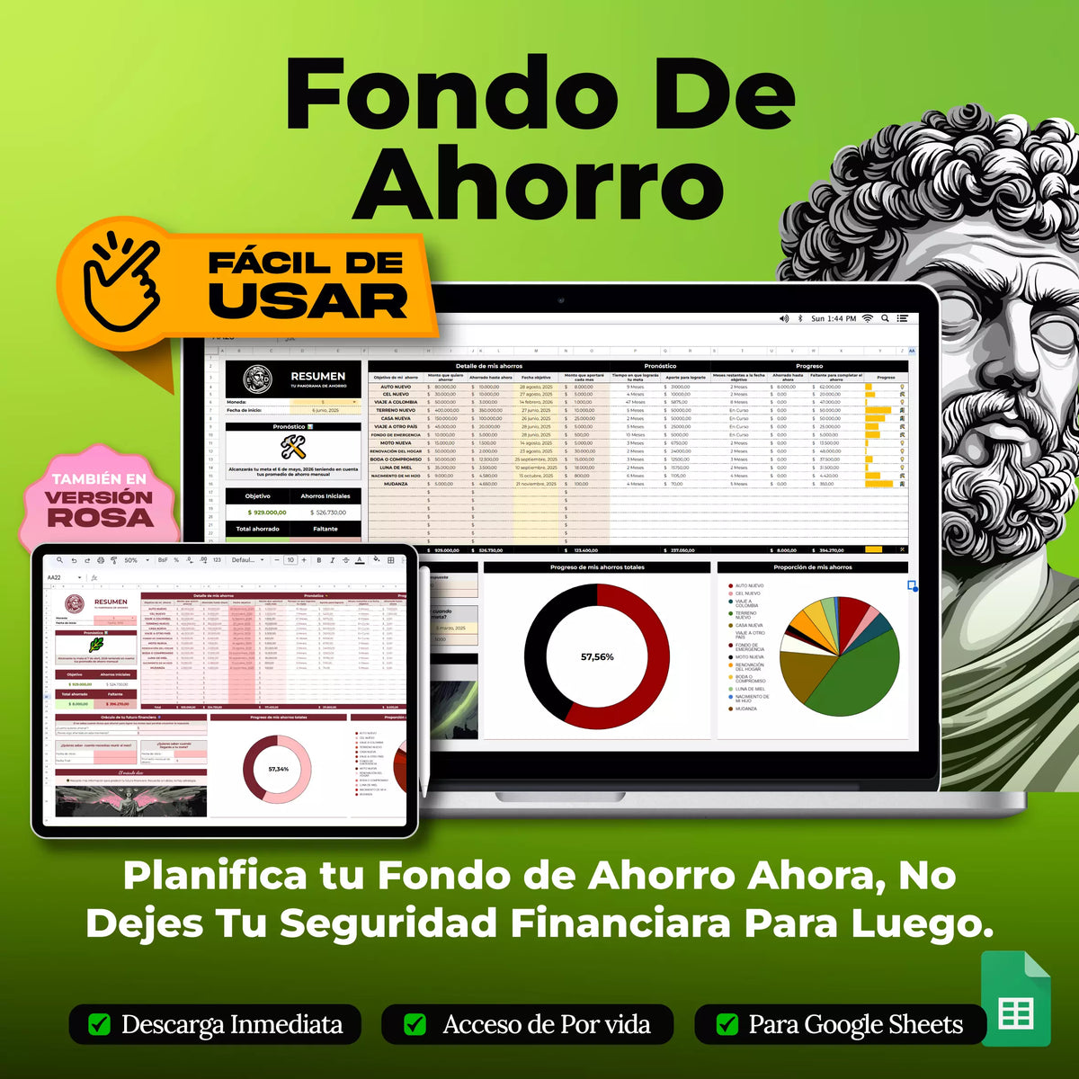 Pack Finanzas - plantillas en Google Sheets para controlar tus finanzas personales (vista 4)